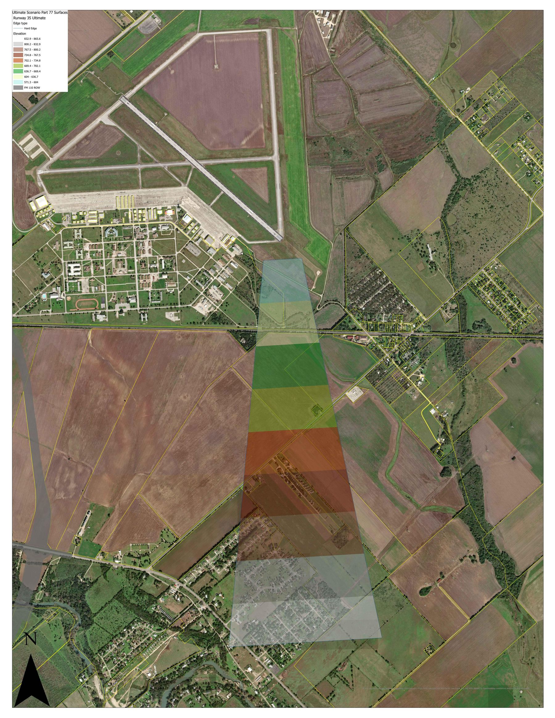 FAA height restriction / imaginary surface zone map