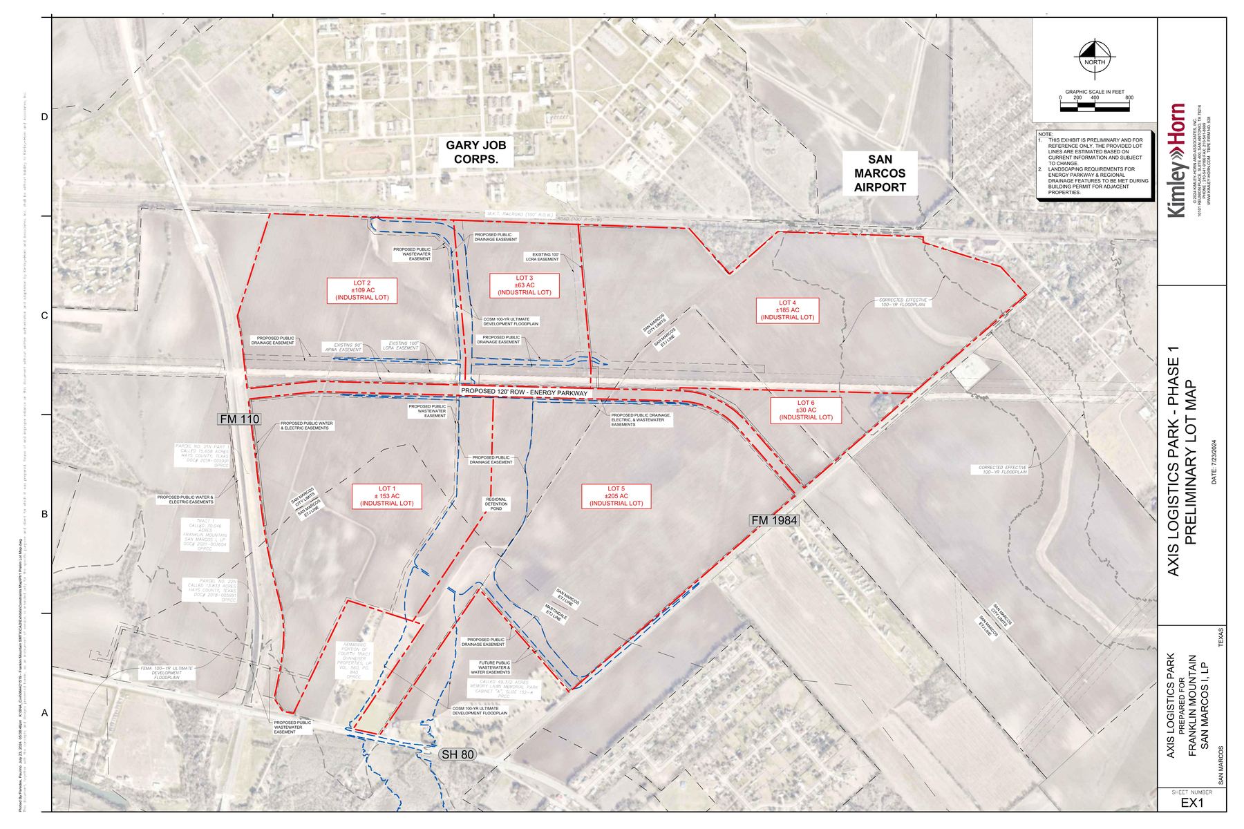 Phase 1 Preliminary Lot Map