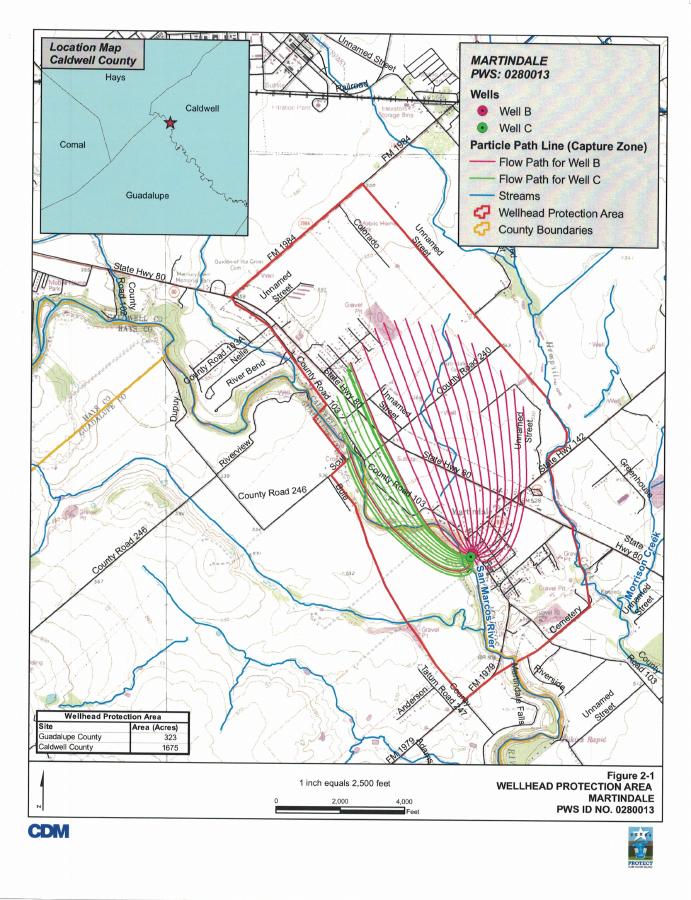 Wellhead Protection Area map (PDF)